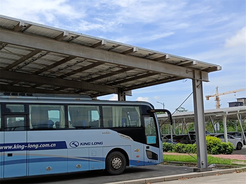 Support de structure solaire en acier de stationnement d'autobus