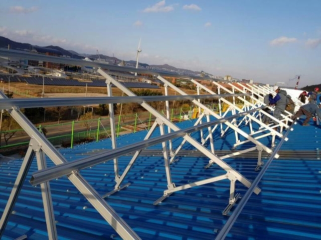 Structure de montage de panneau solaire en aluminium